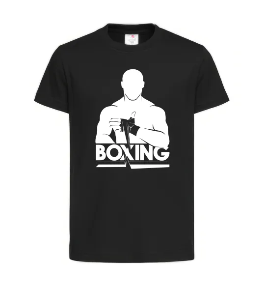 Детская футболка Boxing man Черный фото