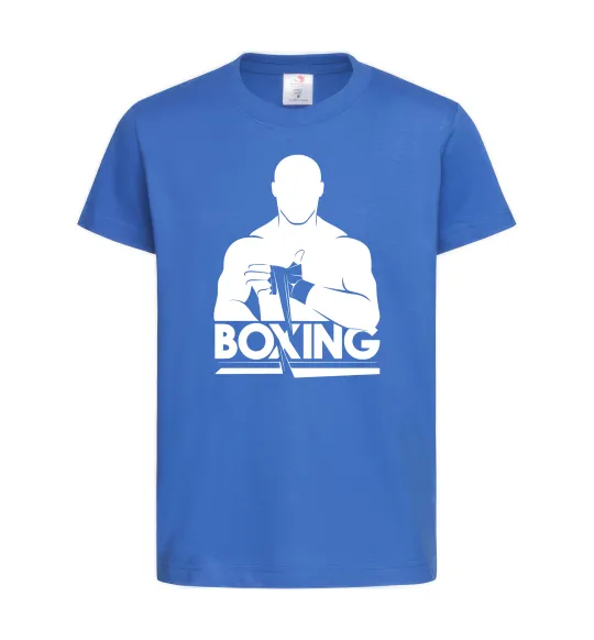 Детская футболка Boxing man Ярко-синий фото