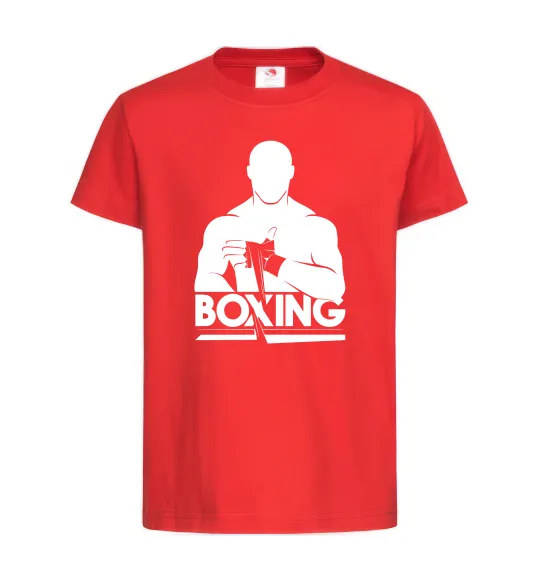 Детская футболка Boxing man Красный фото