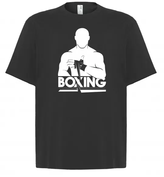 Футболка Оверсайз Boxing man Черный фото