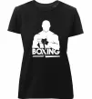 Жіноча преміум футболка Boxing man Чорний фото