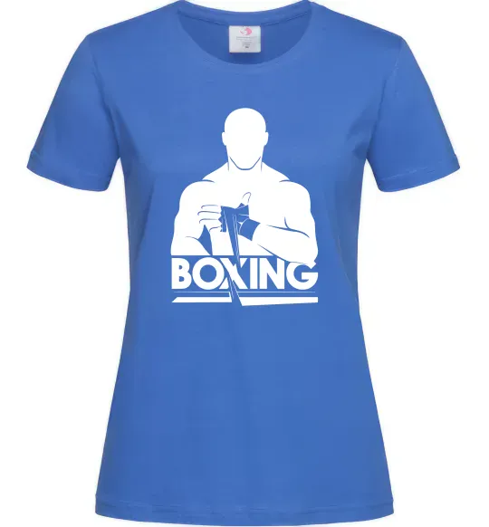 Женская футболка Boxing man Ярко-синий фото