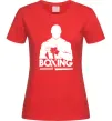 Женская футболка Boxing man Красный фото