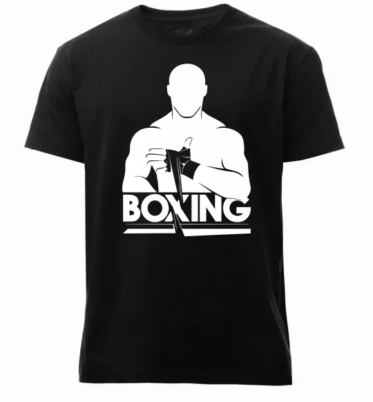 Чоловіча преміум футболка Boxing man Чорний фото