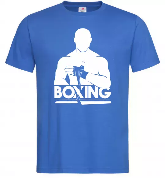 Мужская футболка Boxing man Ярко-синий фото