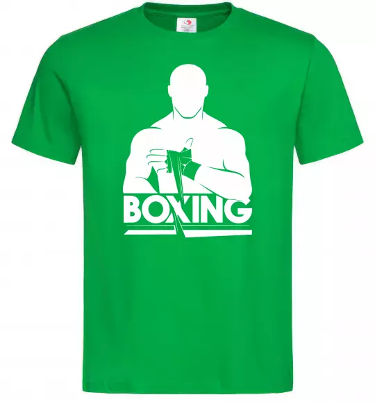 Мужская футболка Boxing man Зеленый фото
