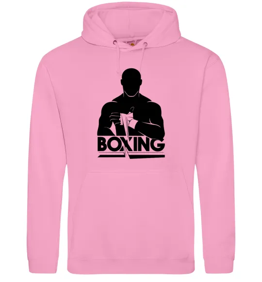 Женская толстовка (худи) Boxing man Розовый фото
