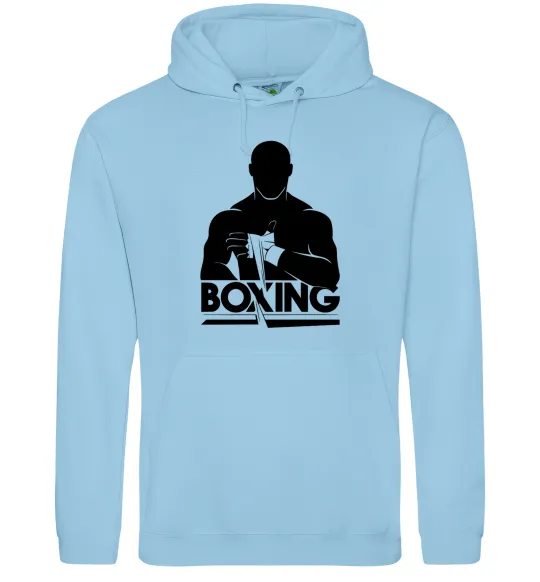 Женская толстовка (худи) Boxing man Голубой фото
