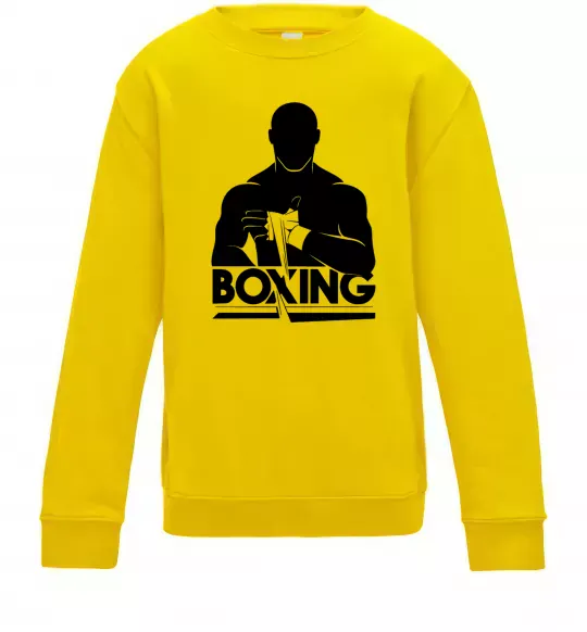 Детский Свитшот Boxing man Солнечно желтый фото