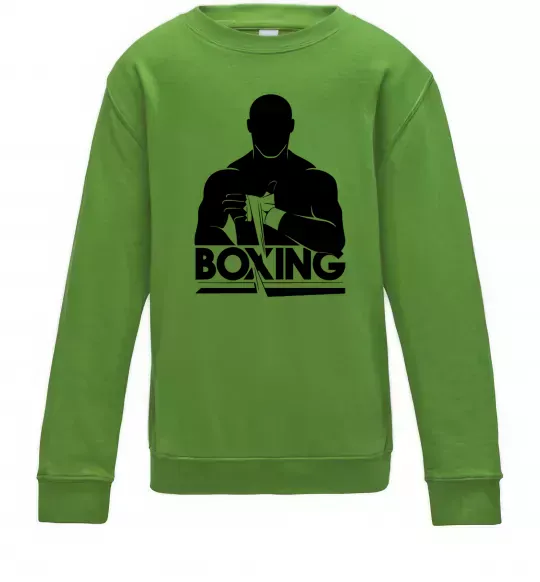 Детский Свитшот Boxing man Лаймовый фото