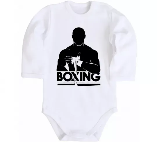 Дитячий бодік Boxing man Білий фото