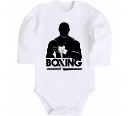 Дитячий бодік Boxing man Білий фото