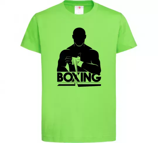 Дитяча футболка Boxing man Лаймовий фото