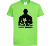 Дитяча футболка Boxing man Лаймовий фото