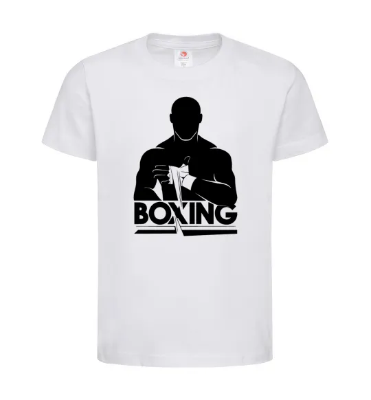 Детская футболка Boxing man Белый фото