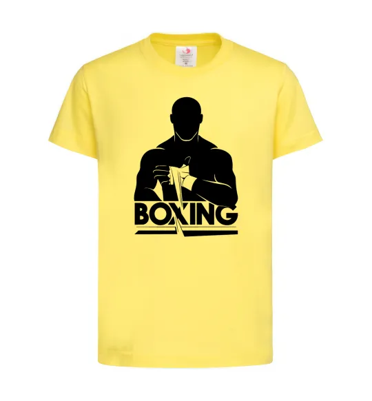 Детская футболка Boxing man Лимонный фото