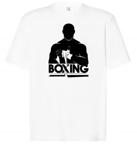 Футболка Оверсайз Boxing man Белый фото