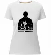 Жіноча преміум футболка Boxing man Білий фото