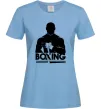 Женская футболка Boxing man Голубой фото