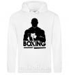 Чоловіча толстовка (худі) Boxing man Білий фото