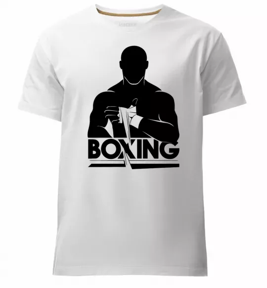 Чоловіча преміум футболка Boxing man Білий фото