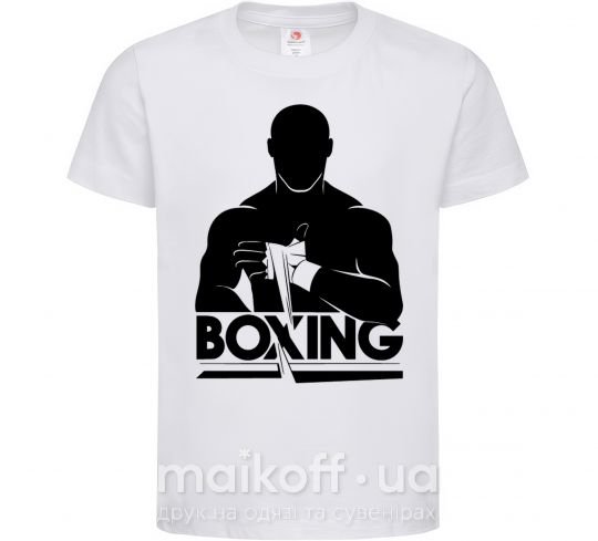 Дитяча футболка Boxing man Білий фото