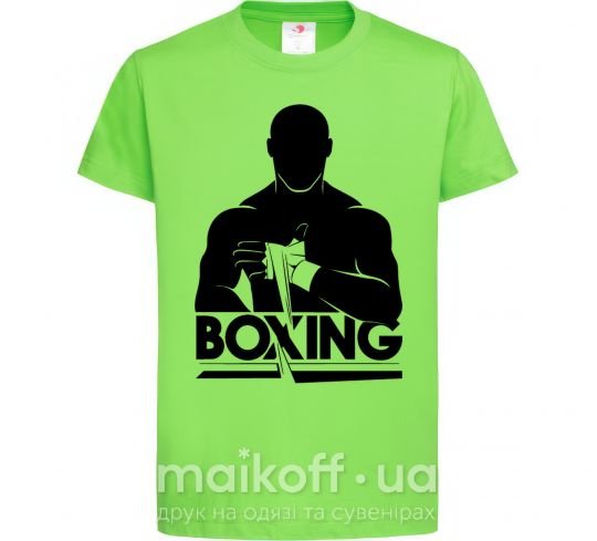 Детская футболка Boxing man Лаймовый фото
