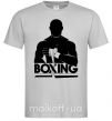 Мужская футболка Boxing man Серый фото