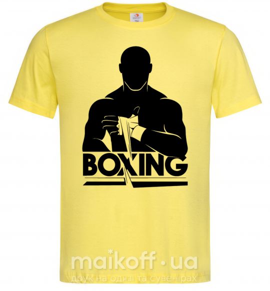 Чоловіча футболка Boxing man Лимонний фото