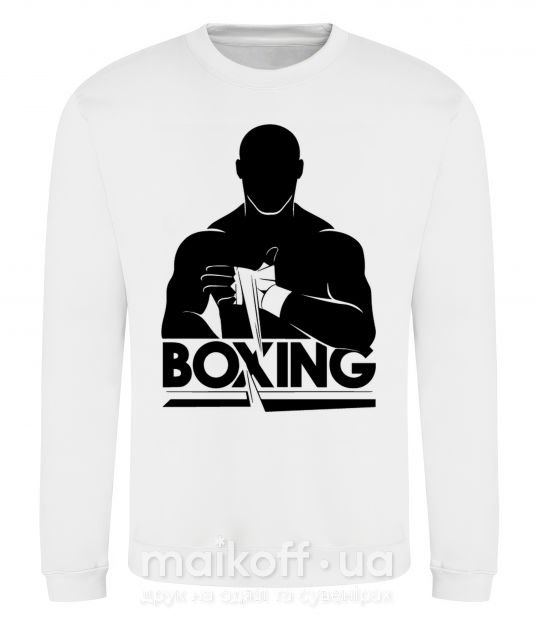 Світшот Boxing man Білий фото