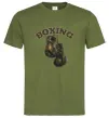 Чоловіча футболка Перчатки бокс Оливковий фото
