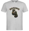 Чоловіча футболка Перчатки бокс Сірий фото