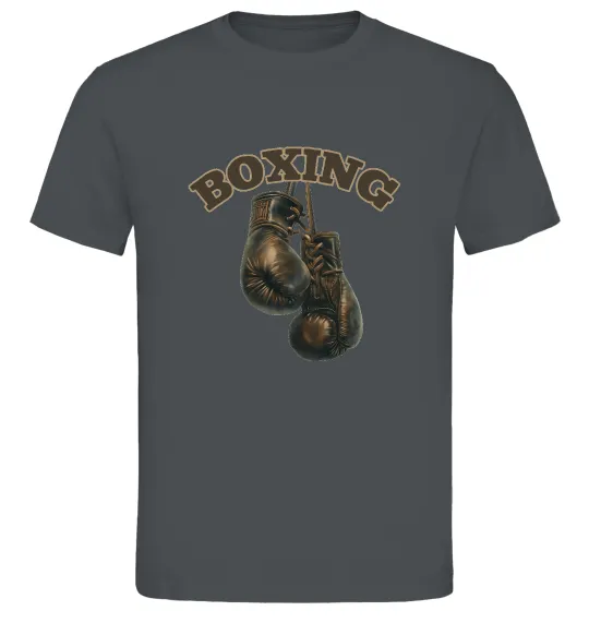 Чоловіча футболка Перчатки бокс Графіт фото