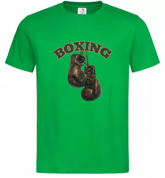 Чоловіча футболка Перчатки бокс Зелений фото