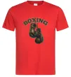 Чоловіча футболка Перчатки бокс Червоний фото