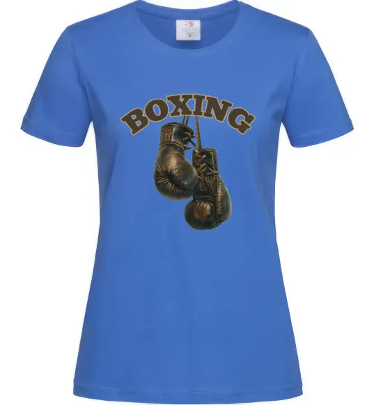 Жіноча футболка Перчатки бокс Яскраво-синій фото