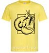 Чоловіча футболка Перчатки бокс Лимонний фото