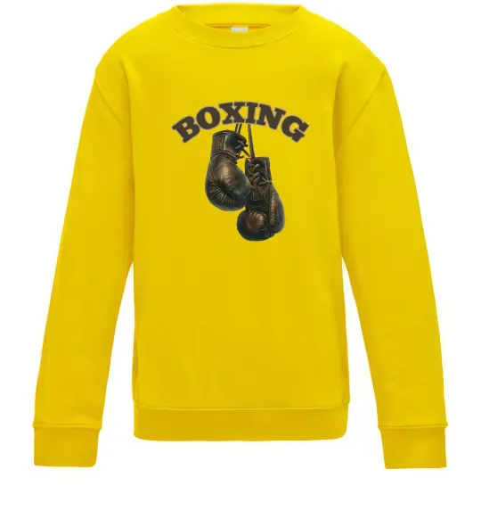 Детский Свитшот Перчатки бокс Солнечно желтый фото