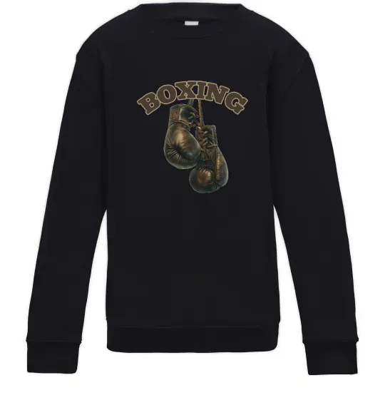 Детский Свитшот Перчатки бокс Черный фото