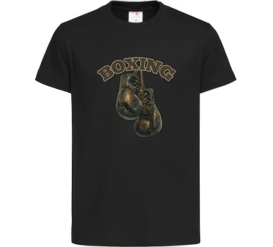 Дитяча футболка Перчатки бокс Чорний фото