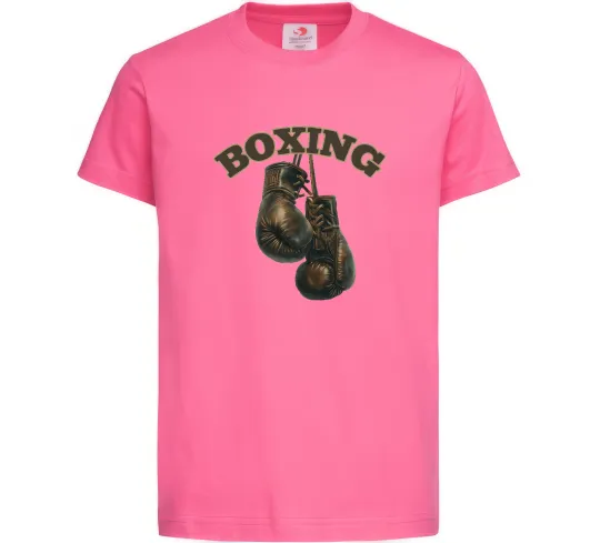 Дитяча футболка Перчатки бокс Яскраво-рожевий фото
