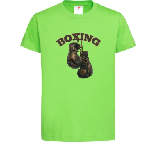 Дитяча футболка Перчатки бокс Лаймовий фото