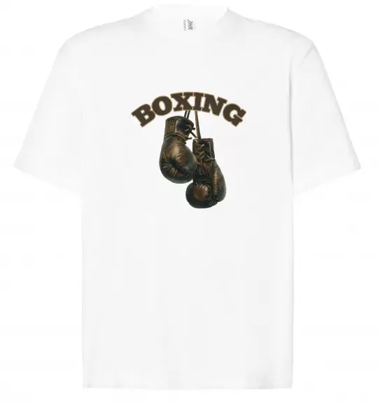 Футболка Оверсайз Перчатки бокс Белый фото