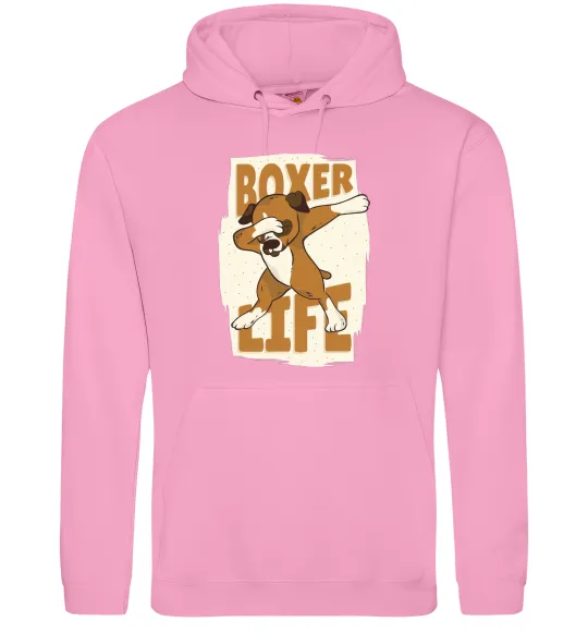 Мужская толстовка (худи) Boxer life Розовый фото