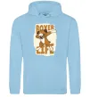 Мужская толстовка (худи) Boxer life Голубой фото