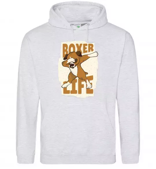 Жіноча толстовка (худі) Boxer life Сірий меланж фото