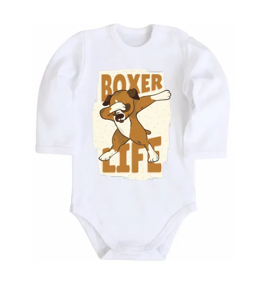 Детский боди Boxer life Белый фото