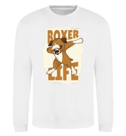 Свитшот Boxer life Белый фото
