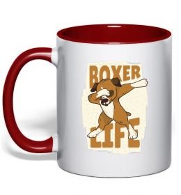 Чашка з кольоровою ручкою Boxer life