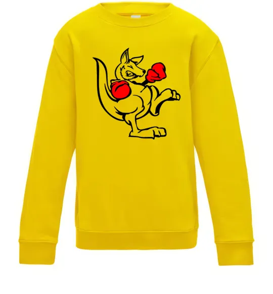 Дитячий світшот Кенгуру боксер Сонячно жовтий фото